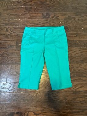 Ann Taylor Women's Teal Cropped Dress Pants Size 8